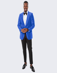 Blue Prom Suit - Blue Homecoming Single Breasted Guys Outfit Blue Prom Tuxedos