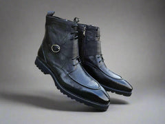 Rugged Split Toe Lace-up Boot Carrucci