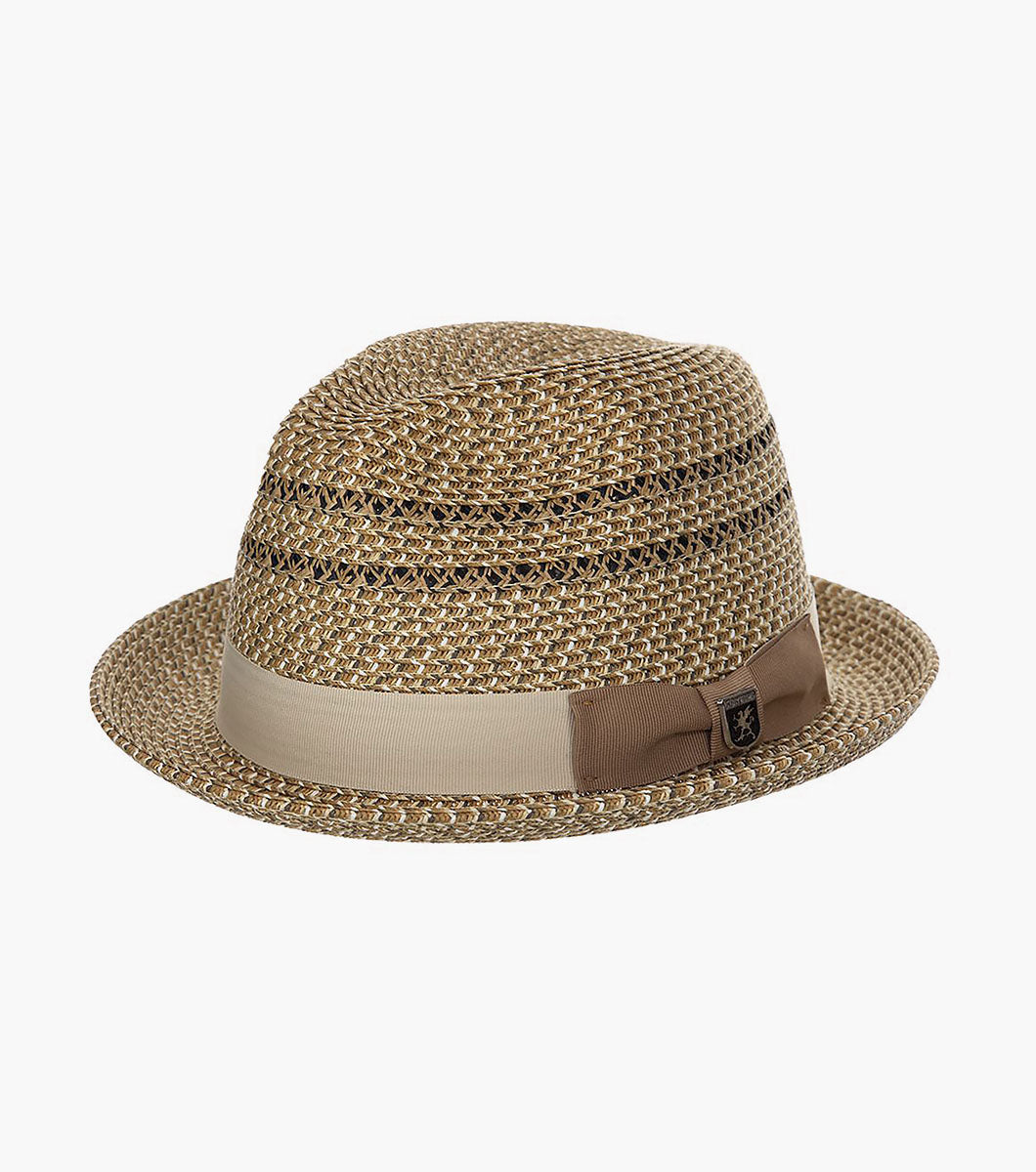 ASHER FEDORA Paper Braided Pinch Front Hat