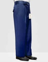 Statement Clothing | Solid Color Wide Leg Pants Sapphire
