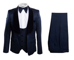 Rossi Man RM1445 – Classic Smoking Style 3-Piece Formal Tuxedo for Men