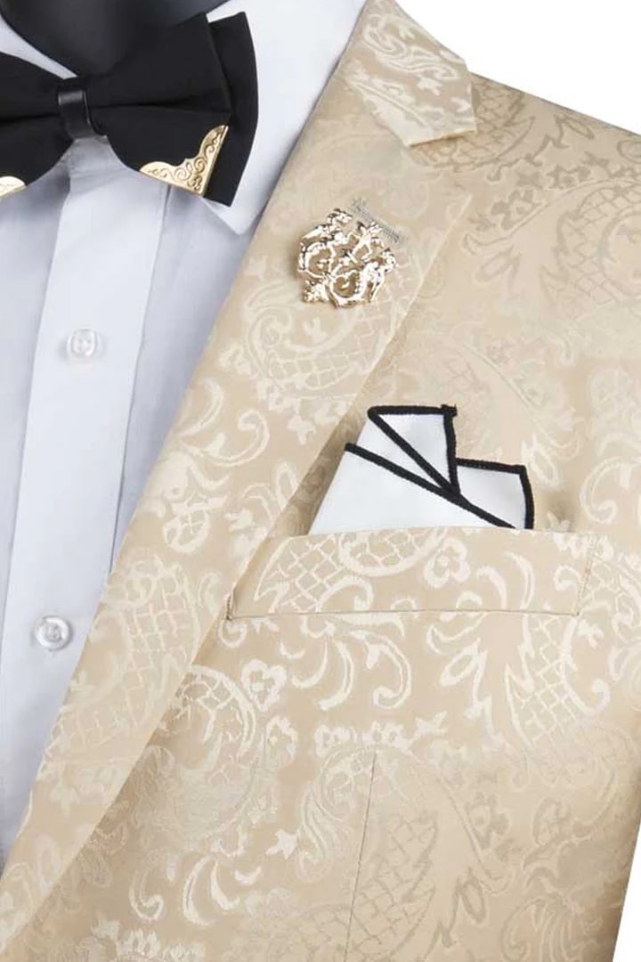 Tan Suits For Wedding - Tan Groomsmen Suits - Tan Slim Fit Tuxedo