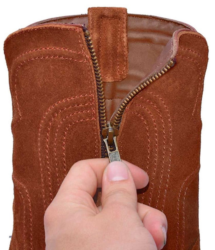 Los Altos Men's Genuine Lizard Teju Upper Shaft Skin Saddle Zipper Roper Toe Boot 2   - from alligatorwarehouse.com