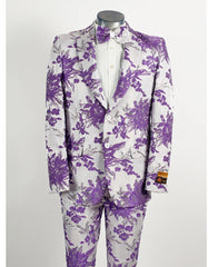 Purple Prom Suit - Purple Prom Outfit - White & Lavender Purple Prom Tuxedo