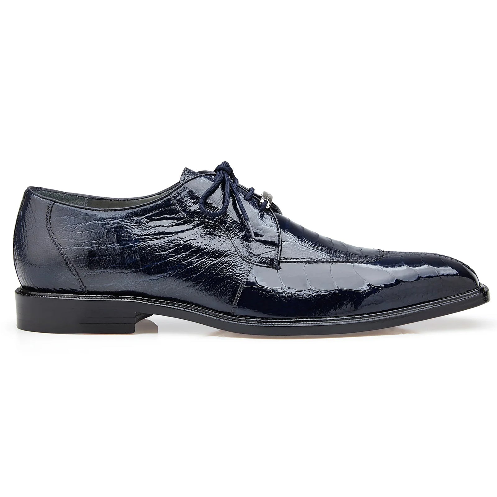 Men's Belvedere Siena Ostrich Leg Moc Toe Dress Shoe in Navy Men's Belvedere Siena Ostrich Leg Moc Toe Dress Shoe in Navy