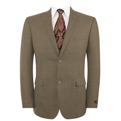 Mens 2 Button Slim Fit Light Brown Blazer