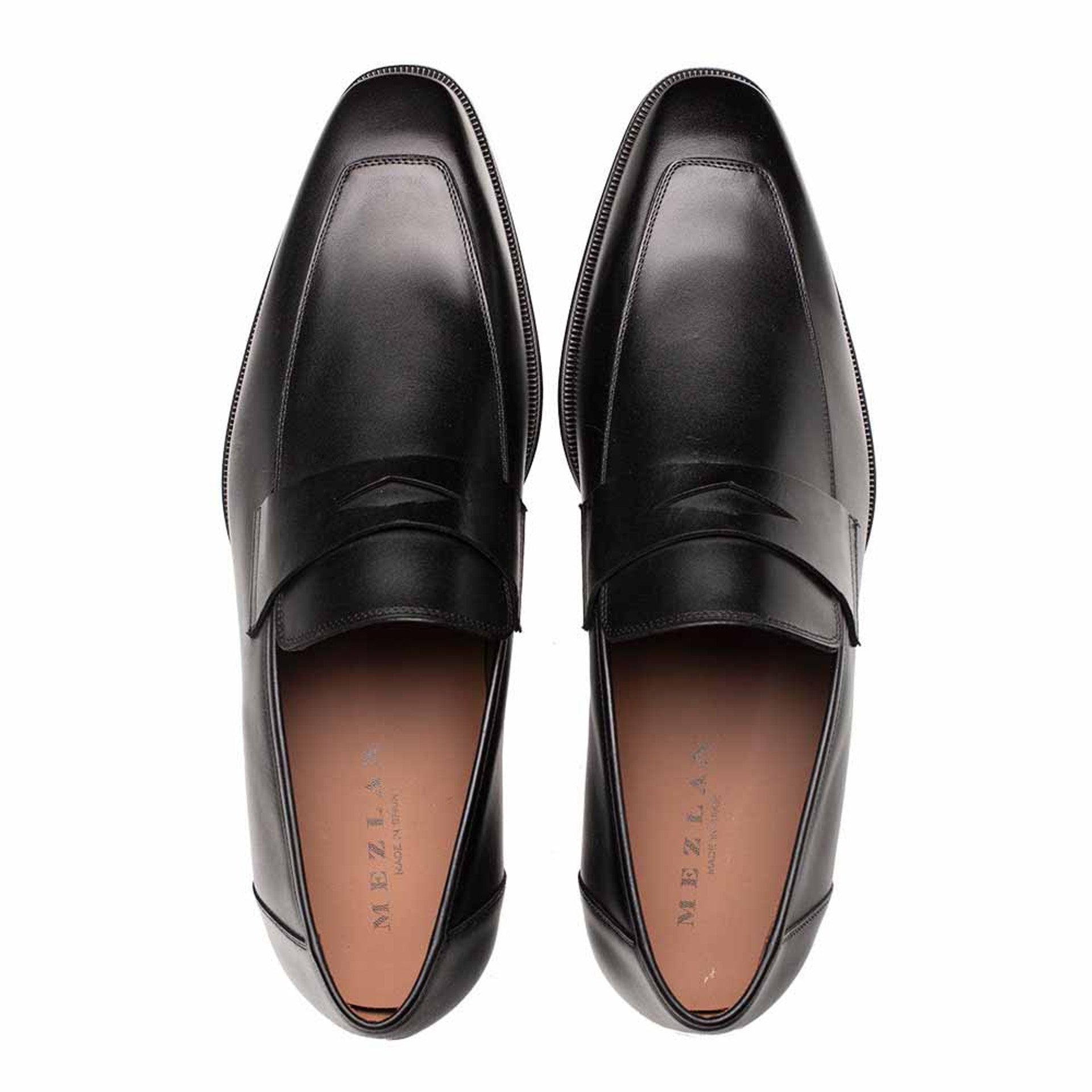 Avenue Rubber Sole Penny Black Men’s Loafer Shoes By Mezlan Made In Spain Brand 5   - from alligatorwarehouse.com