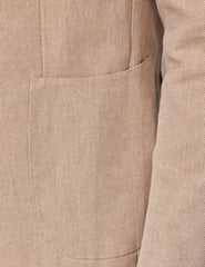 Mens Linen Suit For Beach Wedding - Summer Slim Suit in Stone