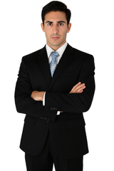 Mens Classic 3 button 2 Piece Suit in Navy