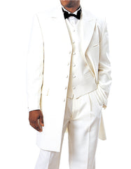Mens Long Tuxedo Ivory Suit