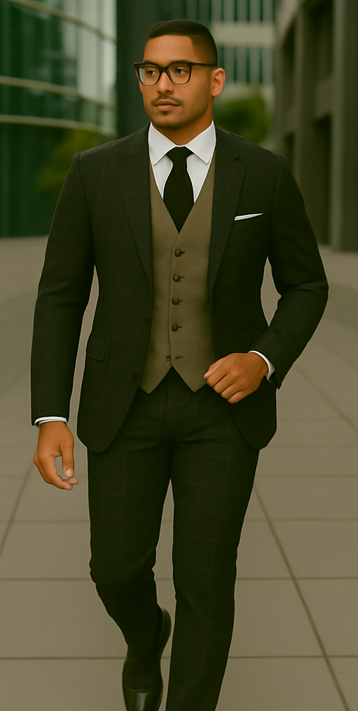 Wool Suit - Italian Made Business Suit by Statement Men's 3 Piece 100% Wool Modern Fit Suit - Bold Accent Color 19 LUCCA_Burgundy_38R  - from alligatorwarehouse.com