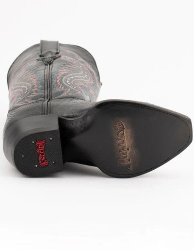 Ferrini Women's Taylor Snip Toe Genuine Lizard Boots - Black 4 81161-04-075-B  - from alligatorwarehouse.com