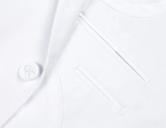 White Wedding Suit For Men - Perfect For Groom - Mens Basic Two Button Classic Fit Suit In White