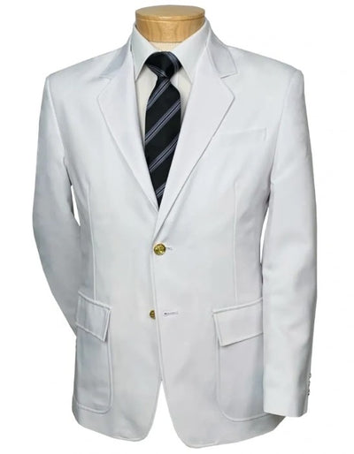 Executive Apparel Ultralux Men's White Blazer Jacket 1   - from alligatorwarehouse.com