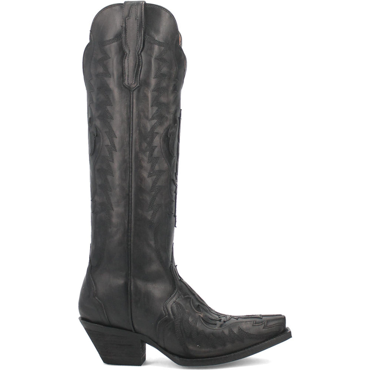 Dan Post Women’s Hallie Black 15 Snip Toe Medium Cowboy Boot 3 DP4027_6_M  - from alligatorwarehouse.com