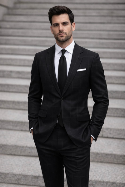 statement-men-s-2-piece-100-wool-modern-fit-suit-sharp-windowpane-pattern