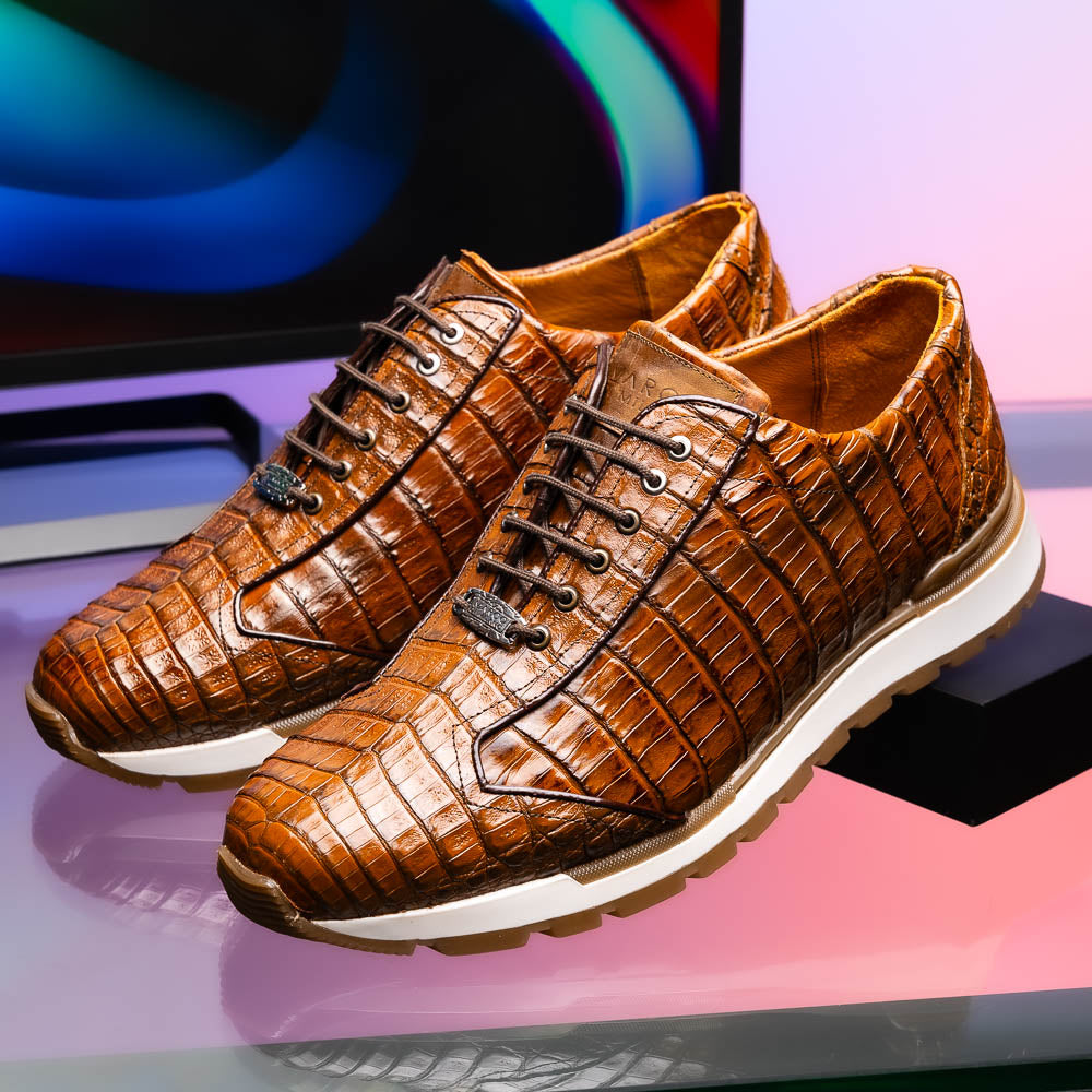 Marco Di Milano Alonzo Bay Apache Genuine Caiman Crocodile Casual Sneakers 6 ALONZO_CAIMAN FUSCUS_BAY APACHE_8  - from alligatorwarehouse.com