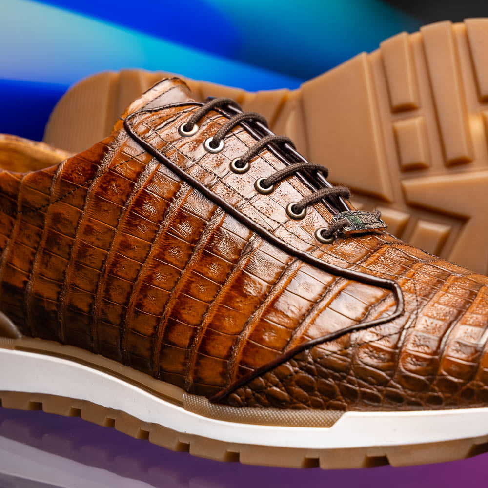 Marco Di Milano Alonzo Bay Apache Genuine Caiman Crocodile Casual Sneakers 8 ALONZO_CAIMAN FUSCUS_BAY APACHE_8  - from alligatorwarehouse.com