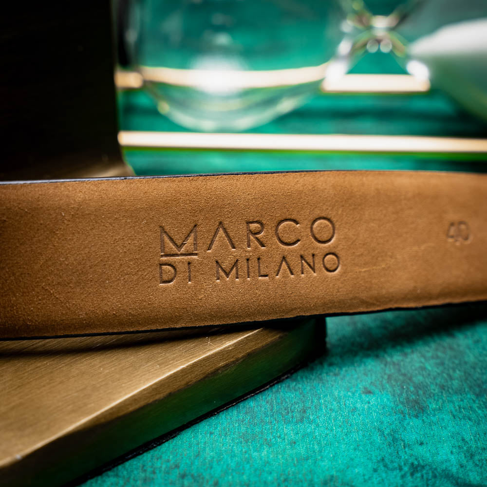 Marco Di Milano Emilio Belt - Rustic Cognac Leather Shoe