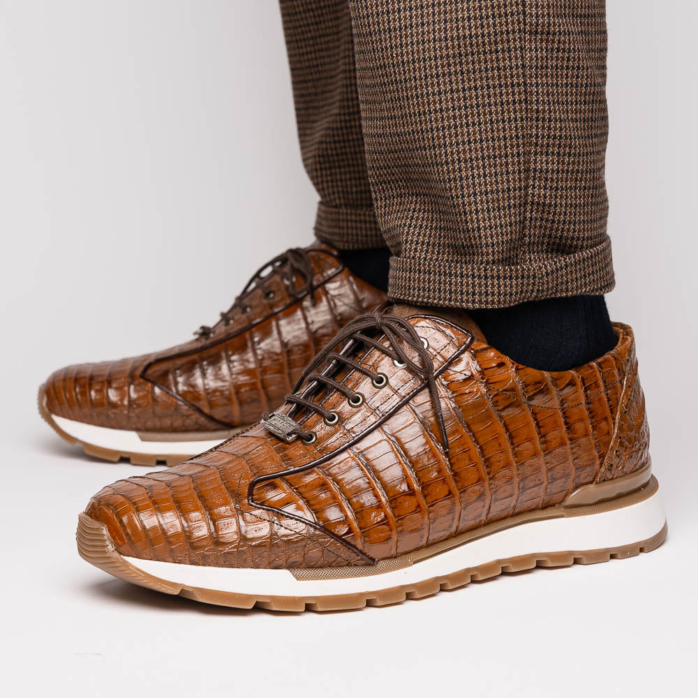 Marco Di Milano Alonzo Bay Apache Genuine Caiman Crocodile Casual Sneakers 9 ALONZO_CAIMAN FUSCUS_BAY APACHE_8  - from alligatorwarehouse.com