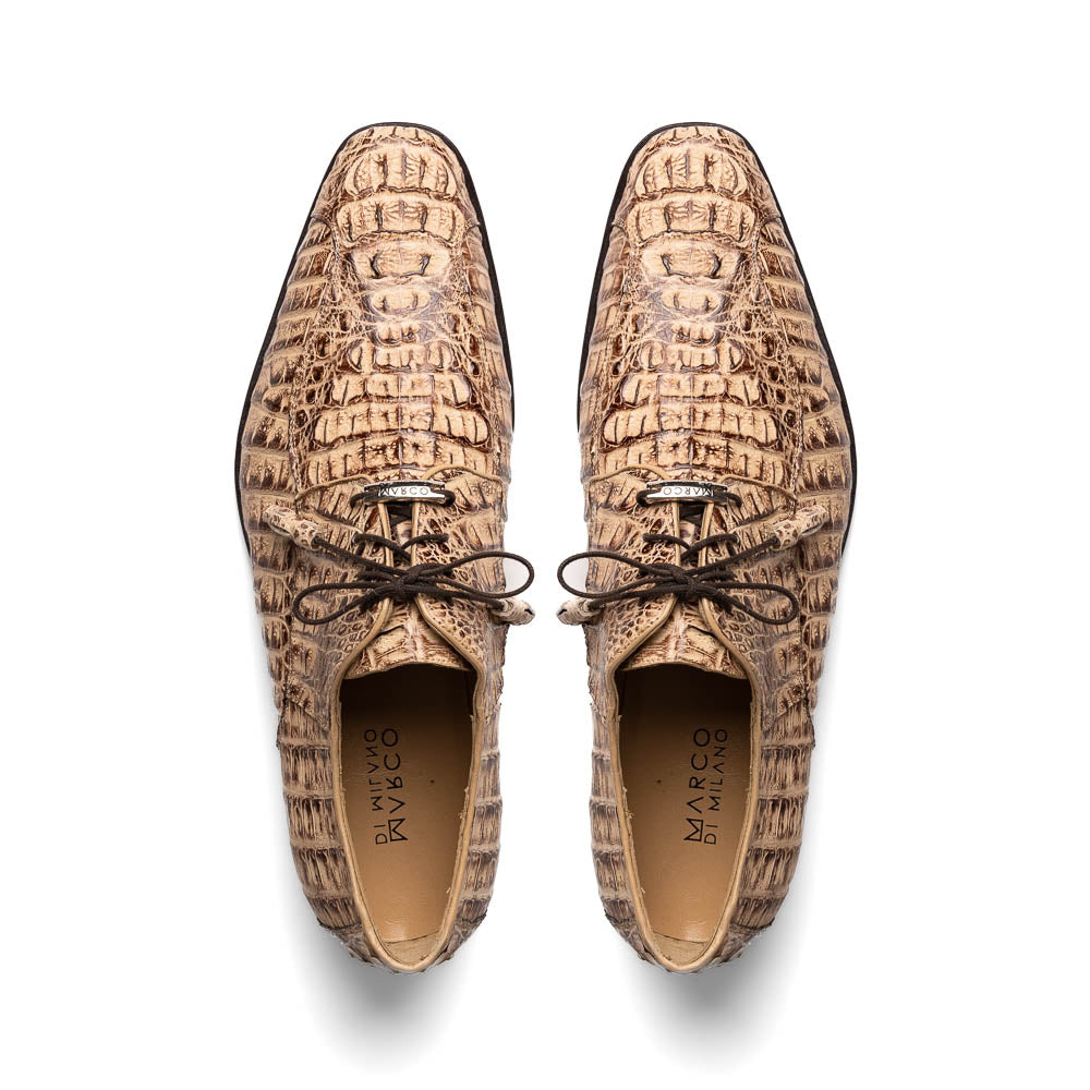 Marco Di Milano Apricena Caiman Crocodile Derby in Orix 2 APRICENA_CAIMAN FUSCUS_RUS ORIX_8  - from alligatorwarehouse.com