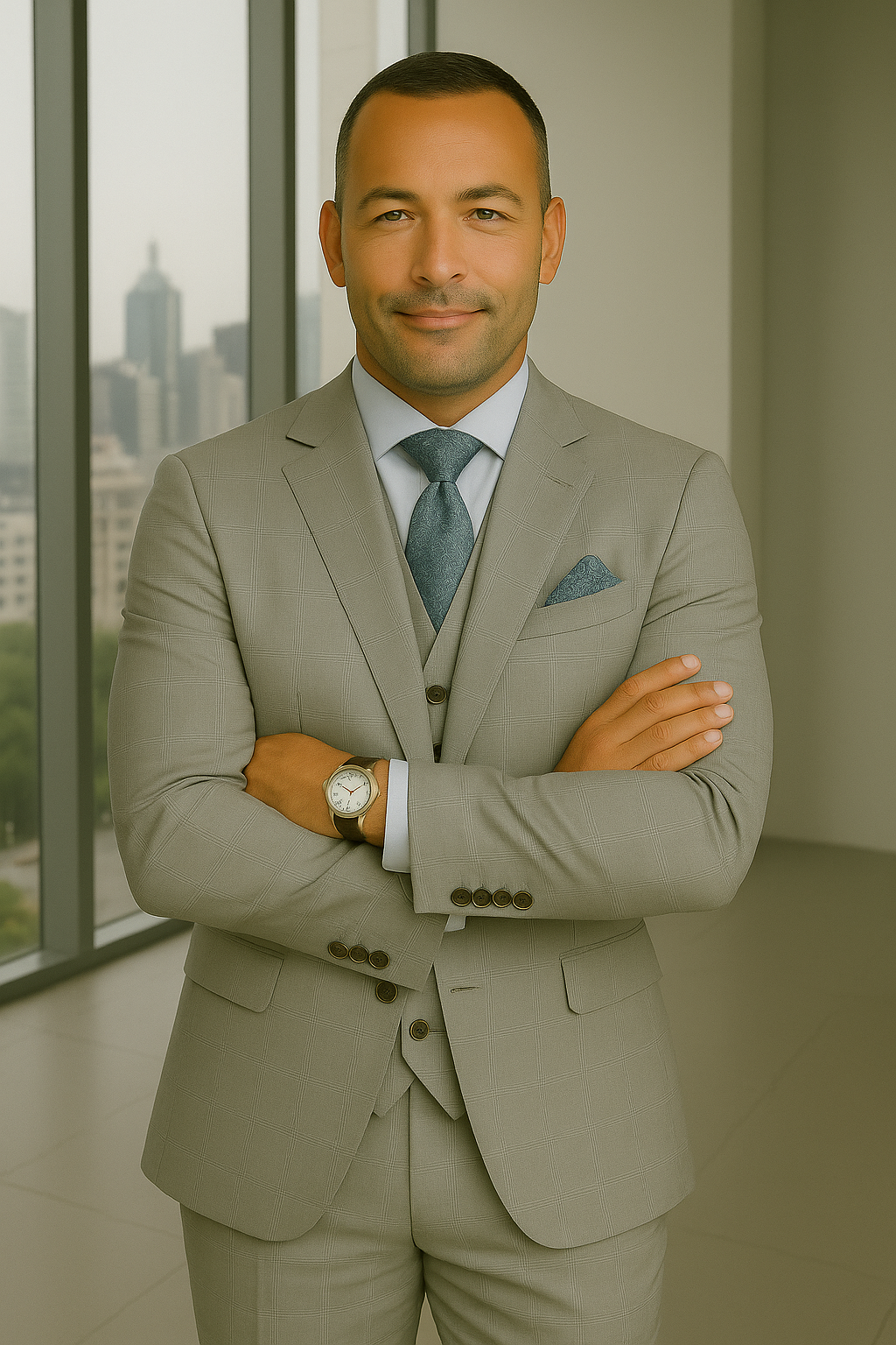 Wool Suit - Italian Made Business Suit by Statement Men's 3 Piece 100% Wool Fashion Suit - Bold Colors 3 AMIRI_Ash_38R  - from alligatorwarehouse.com