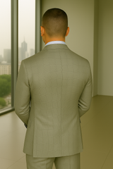 Wool Suit - Italian Made Business Suit by Statement Men's 3 Piece 100% Wool Fashion Suit - Bold Colors