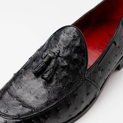 Aubiere Black Ostrich Loafer