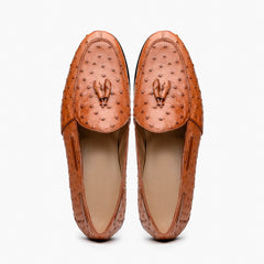 Aubiere Cognac Ostrich Loafer