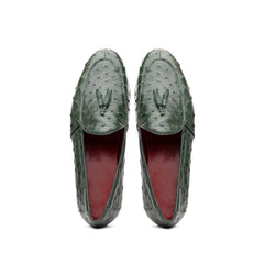 Aubiere Green Ostrich Loafer