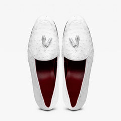 Aubiere White Ostrich Loafer