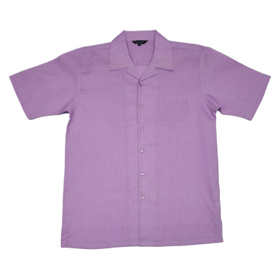 Mens Lavender Linen Shirt and Pants Casual Outfit Set
