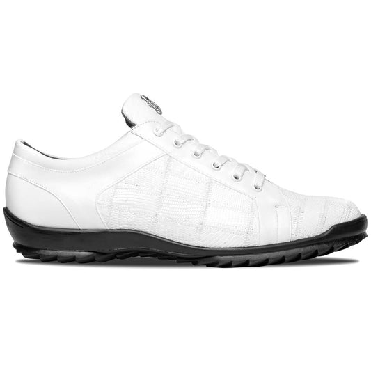 Mens White Lizard Sneakers Collection - Premium Mens White Lizard Sneakers at alligatorwarehouse.com
