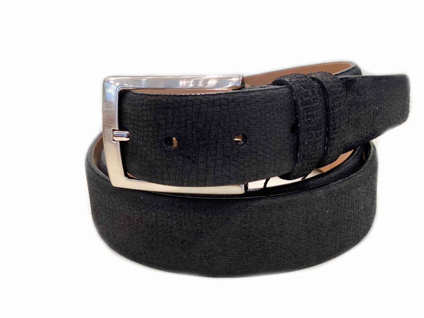 CBelt -1547 Design Suede Belt - Black Suede