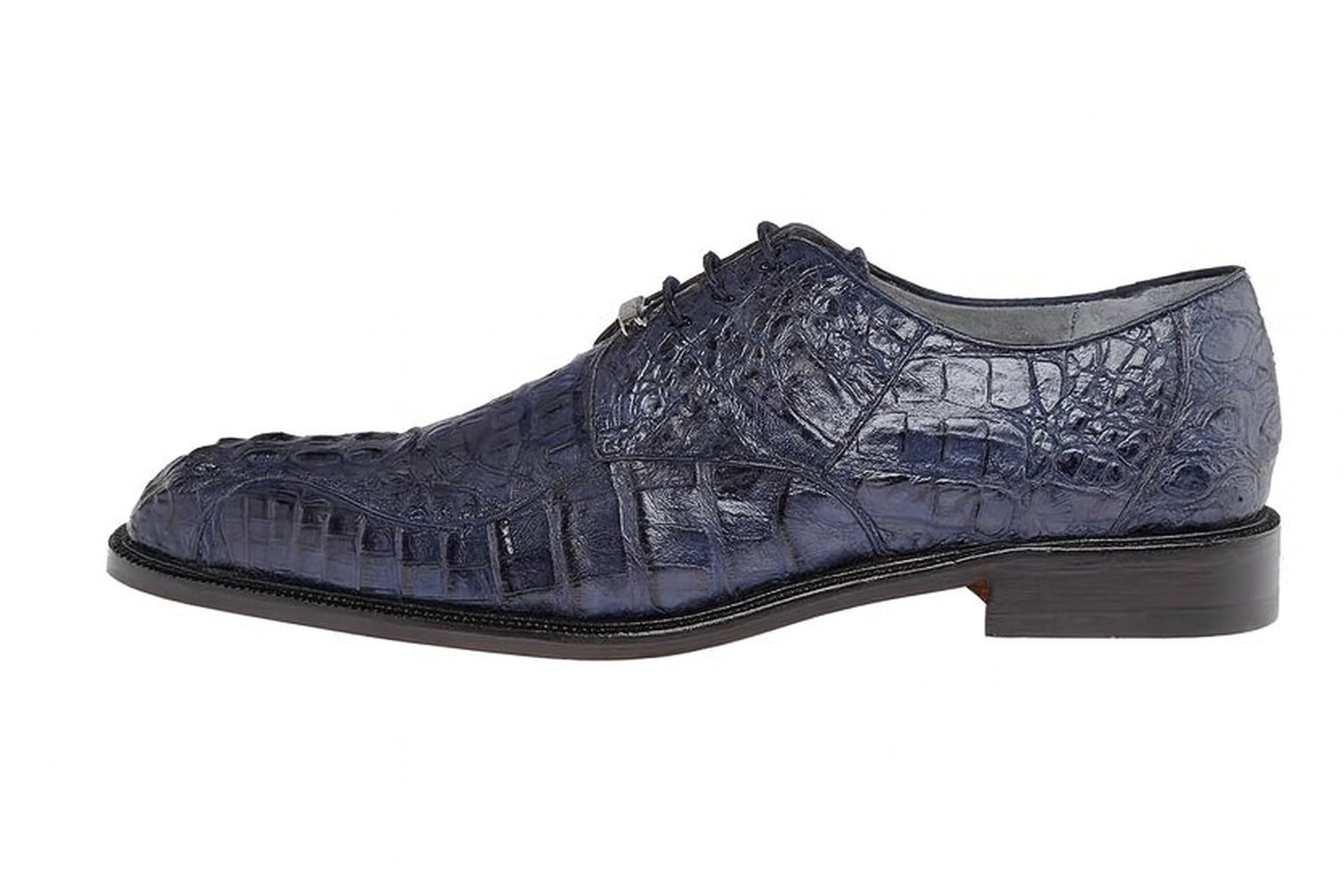 Belvedere Chapo Navy All-Over Genuine Hornback Crocodile Shoes 7 MEN 1465 NAVY-M-09  - from alligatorwarehouse.com