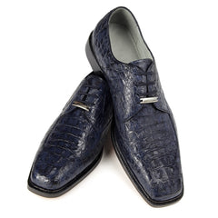 Belvedere Chapo Navy All-Over Genuine Hornback Crocodile Shoes