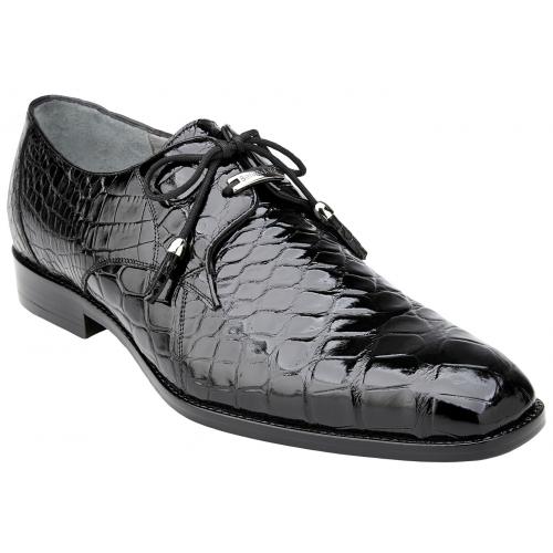 Belvedere Lago Black All-Over Genuine Alligator Shoes Belvedere Lago Black All-Over Genuine Alligator Shoes