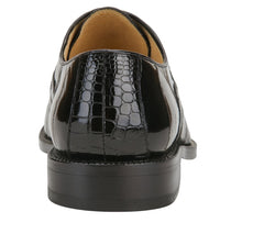 Belvedere Mare Black Genuine Eel And Ostrich Leg Shoes