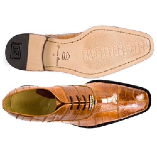 Belvedere Mare Camel Genuine Eel  Ostrich Leg Shoes 2 MEN 2P7 CAMEL-M-09  - from alligatorwarehouse.com