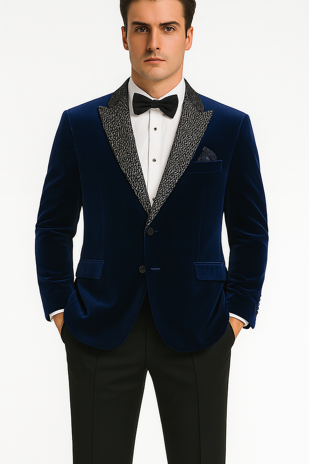 Big and Tall Velvet Blazer in Color Blue  - Sportcoat  Rhinestone-Embedded  Stacy Adams $179 6   - from alligatorwarehouse.com