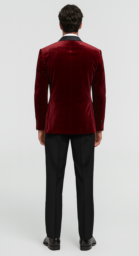 Big and Tall Velvet Blazer in Color Burgundy - Maroon - Wine Color - Sportcoat Rhinestone-Embedded Stacy Adams 3   - from alligatorwarehouse.com