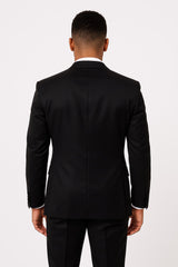 Black Satin Tuxedo Set – 4-Piece Style for Weddings & Proms