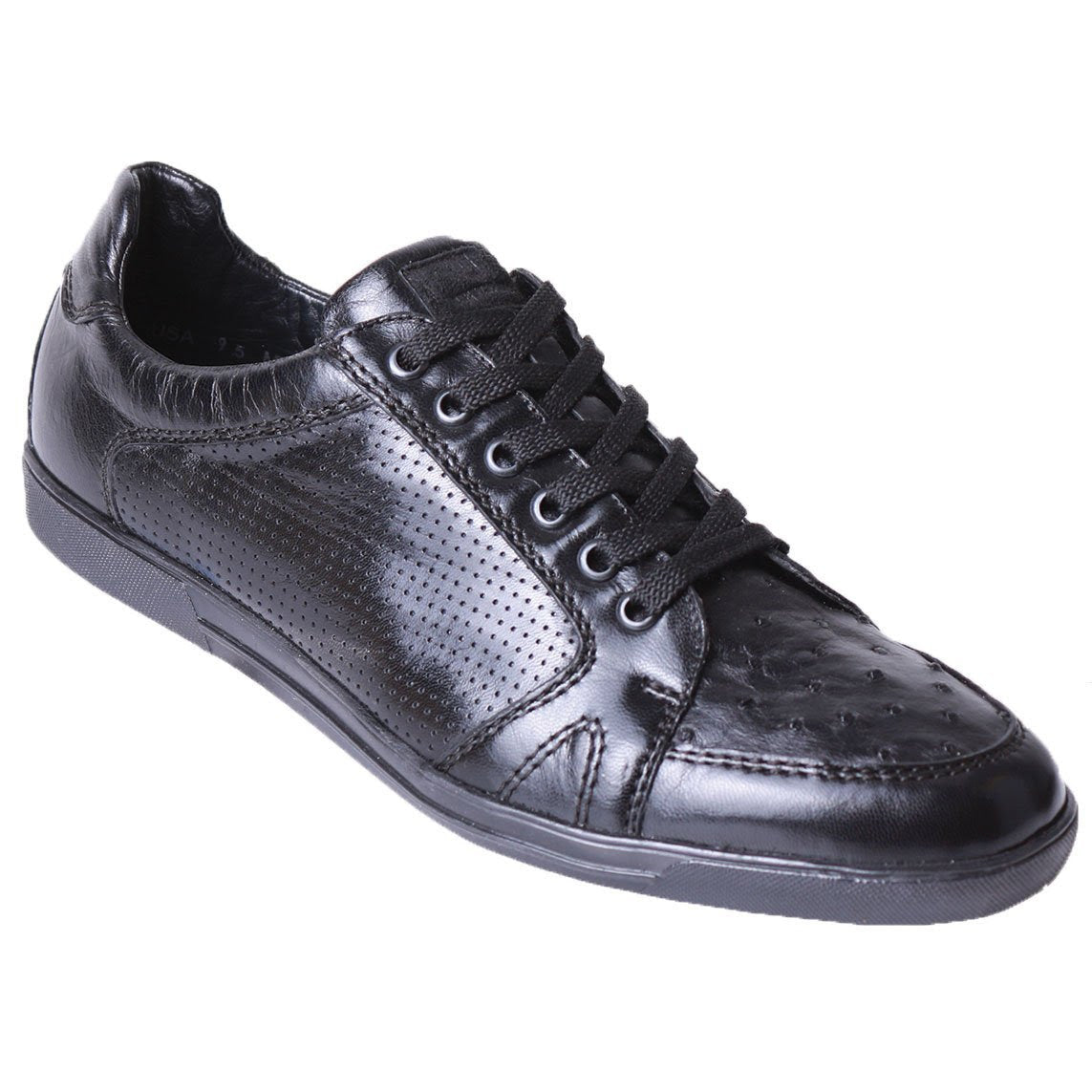 Sneaker de Piel de  Negro Avestruz 1   - from alligatorwarehouse.com