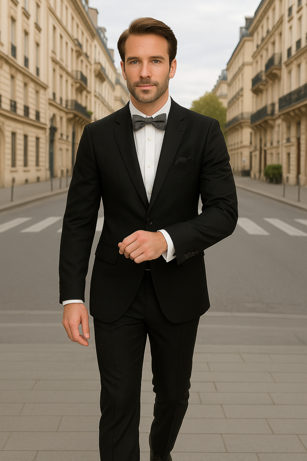 Wool Suit - Italian Made Business Suit by Statement Men's 2 Piece 100% Wool Modern Fit Suit - Subtle Texture