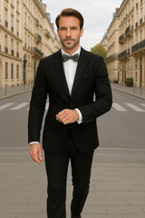 Wool Suit - Italian Made Business Suit by Statement Men's 2 Piece 100% Wool Modern Fit Suit - Subtle Texture