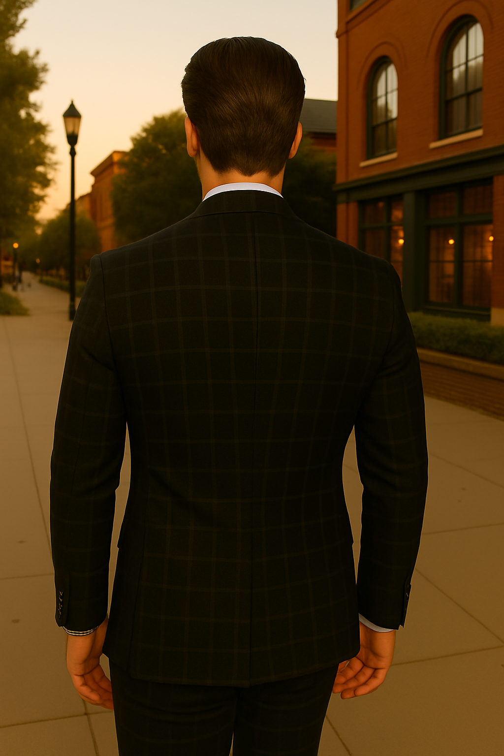 Wool Suit - Italian Made Business Suit by Statement Men's 3 Piece 100% Wool Fashion Suit - Modern Fit 5 ANGEL-1_Black_38R  - from alligatorwarehouse.com