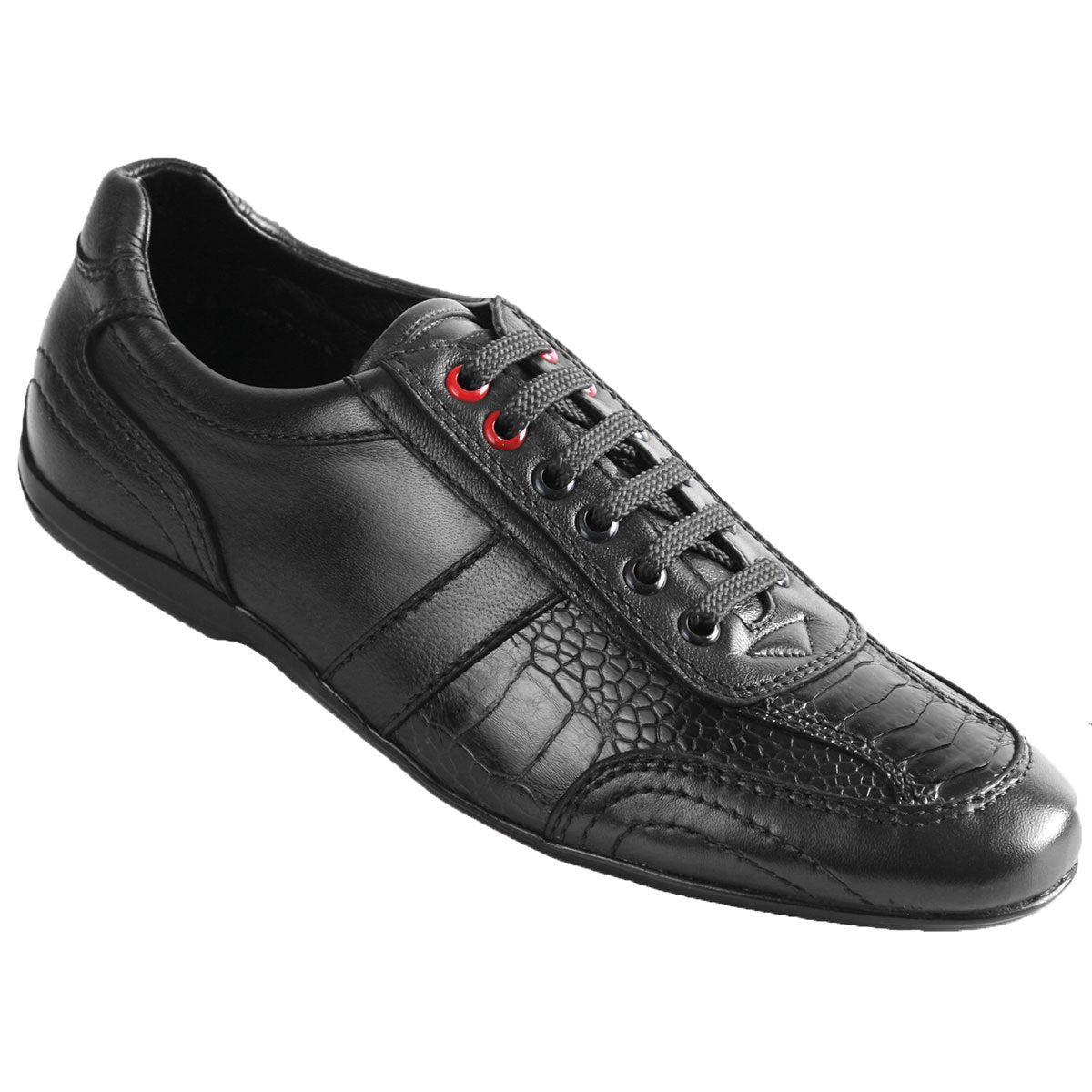 Sneaker de Piel de Avestruz Pata Negro 1   - from alligatorwarehouse.com
