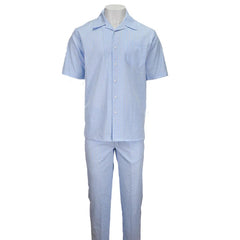 Blue Seersucker 2pc Set