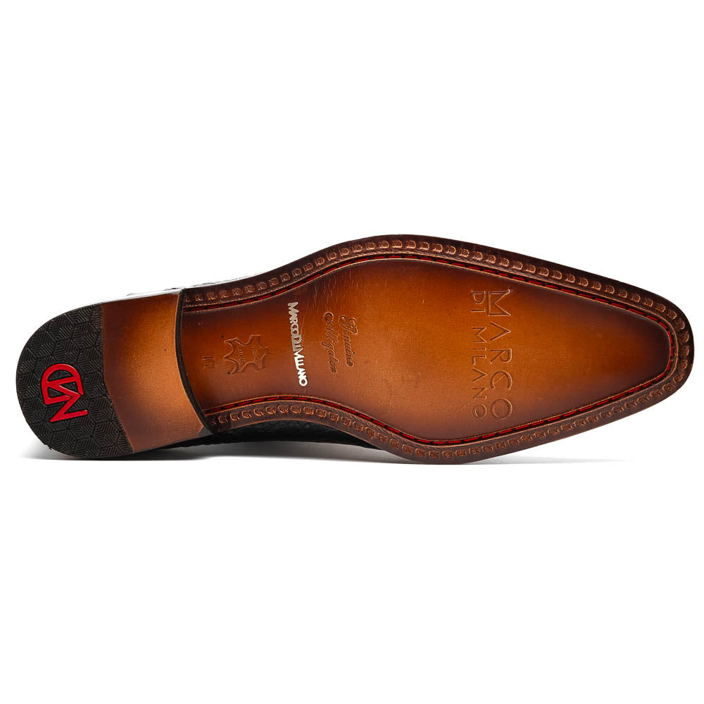 Marco Di Milano Bono Alligator Wholecut Oxfords Black