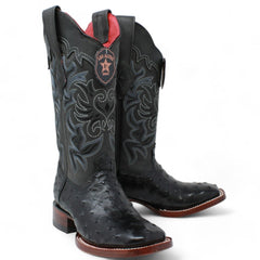 Botas de Avestruz Original en Punta Cuadrada para Dama LAB-3220305